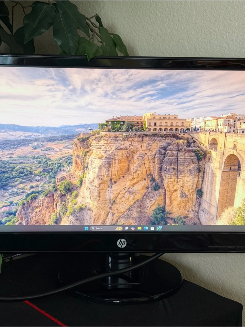 HP Black LED Computer Monitor with Glossy Stand